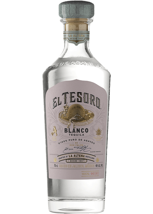 TEQUILA EL TESORO BLANCO 750 ML