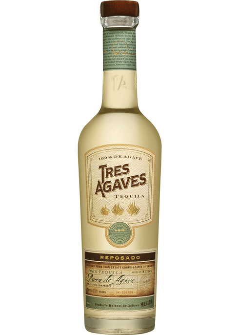 TEQUILA TRES AGAVES REPOSADO 750 ML