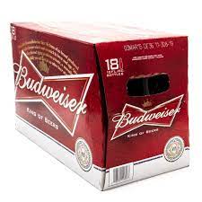 BEER BUDWAISER 18 PACK BOTTLES
