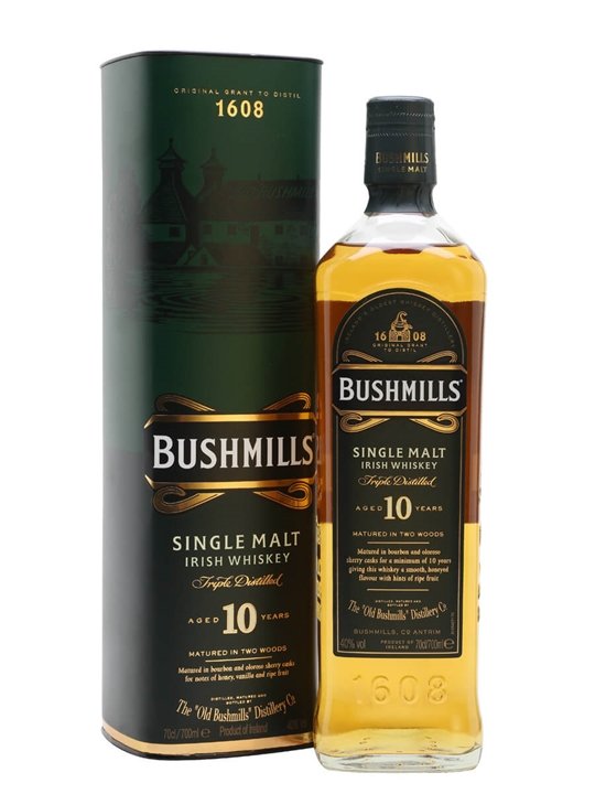 BUSHMILLS AGE 10 YEARS IRISH WHISKEY 750 ML