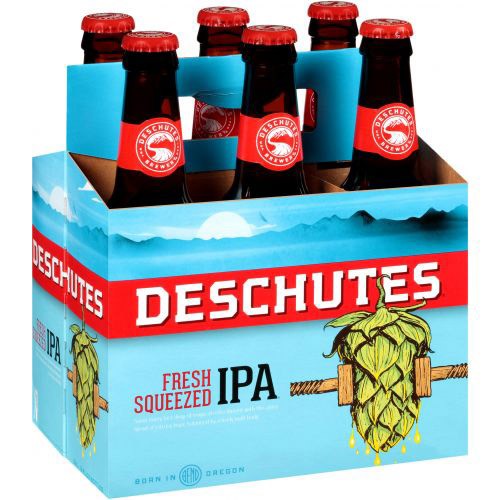 BEER DESCHUTES FRESH SQUEEZED IPA SIX PACK BOTTLES
